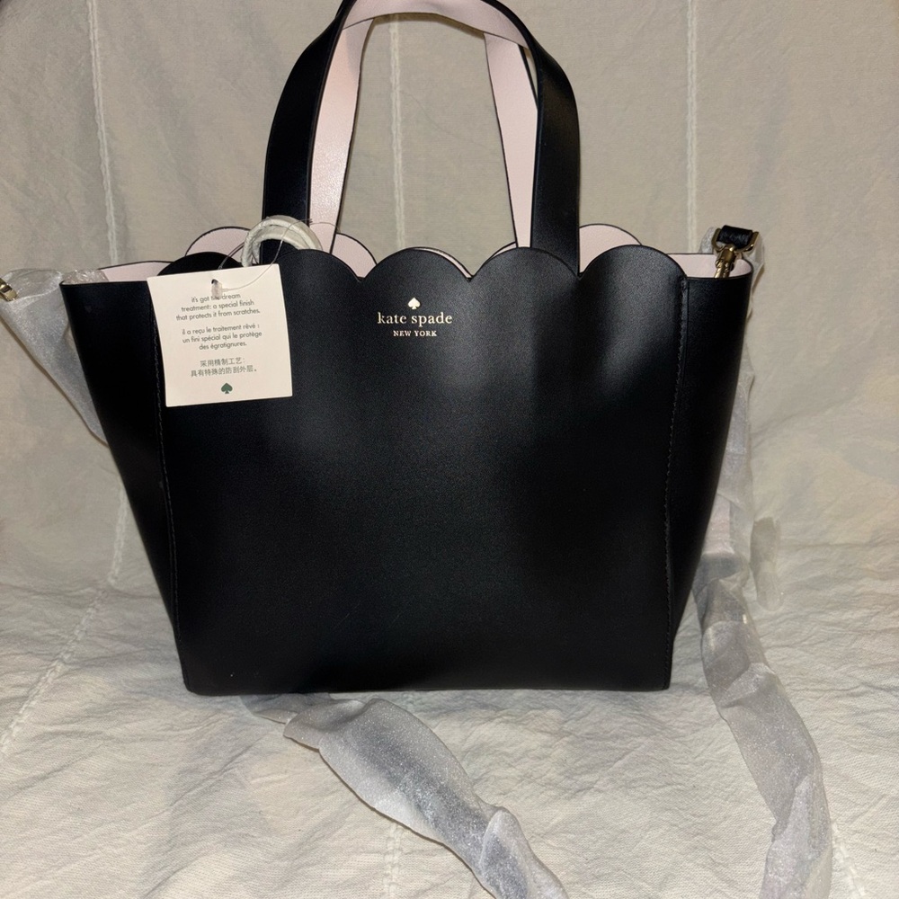 Kate Spade Black Structured Tote Bag